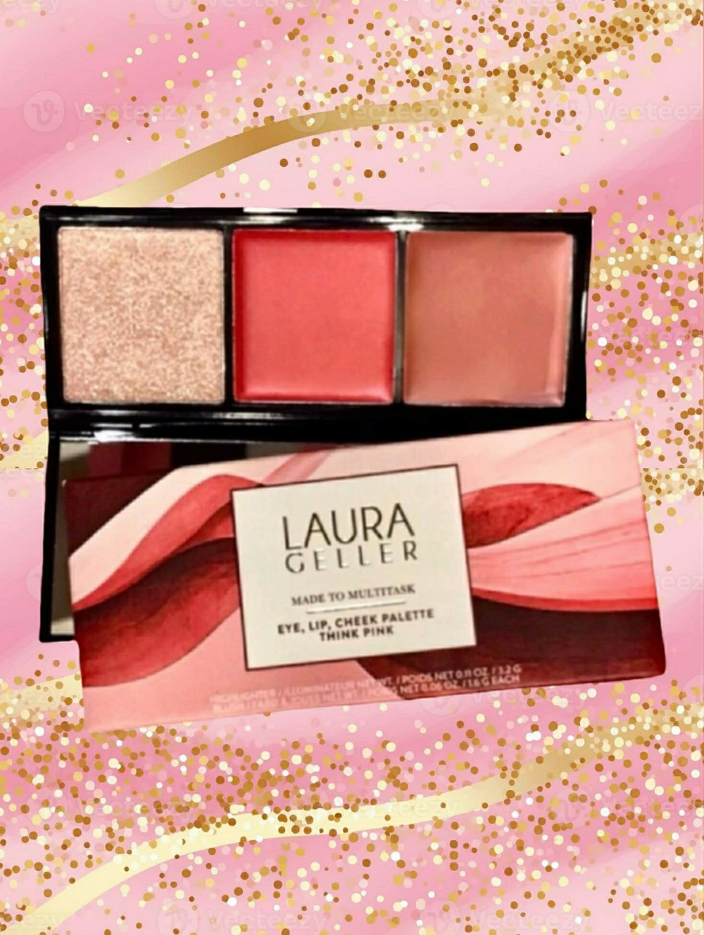 💜 2/$29! Laura Geller THINK PINK Made to Multitask Eye, Lip, Cheek Palette *BNIB